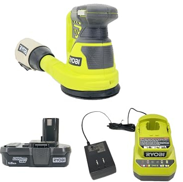 RYOBI 18-Volt Cordless 5 in. Random Orbit Sander Kit with Battery and Charger (NO Retail Packaging, Bulk Packaged)