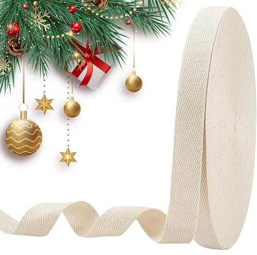 nbeads 50 m/rulle med fiskbensband, 20 mm breda, antikt vitt bomullstvätt band bomull chevron-snören för stickning, DIY sömnad hantverk