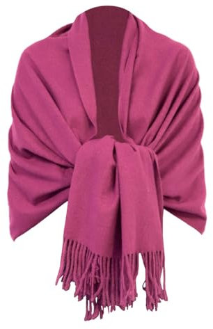 Van Der Rich Schal Weiches Gemisch aus Kaschmir und Wolle - Damen (20-Fuchsia)