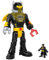 Imaginext DC Super Friends einsetzbarer Batman mit Exo-Anzug als ca. 30 cm großer Roboter mit Lichtern und Geräuschen, ab 3 Jahre, Schwarz, HYG31