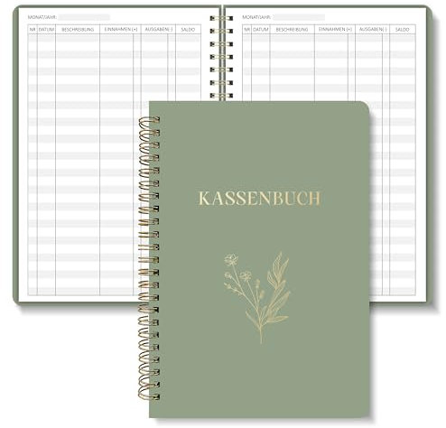 BIROYAL Budgetbuch, 120 Seiten Spiralfinanzbuch, Buchhaltungsbuch der Ein und Ausgaben, Ausgaben Tracker Finanzplaner, Notizbuch für Budgetverfolgung Accounting Ledger Book für Kleinunternehmen