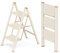 GameGem 3 Stufen Leiter, 3 Stufen-Hocker für Erwachsene, klappbare Trittleiter mit sicherem Stand, verbreitertem Pedal, ästhetisch ansprechendes Aussehen, Wohnräume