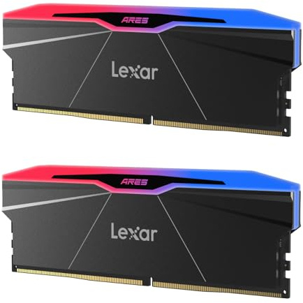 Lexar RGB DDR5 RAM 32GB Kit (2x16GB) 6000MHz CL26, 288-Pin UDIMM Desktop-Speicher, PC Gaming-Computerspeicher für AMD EXPO/DRAM Empowered by SK hynix/CL26-36-36-68/1.45V