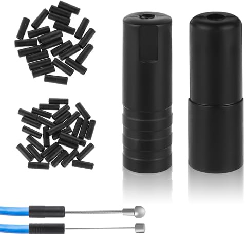 LIQWEI 50 tappi terminali per cavo del freno per fune del freno, manicotti terminali in plastica (5 mm + 4 mm)