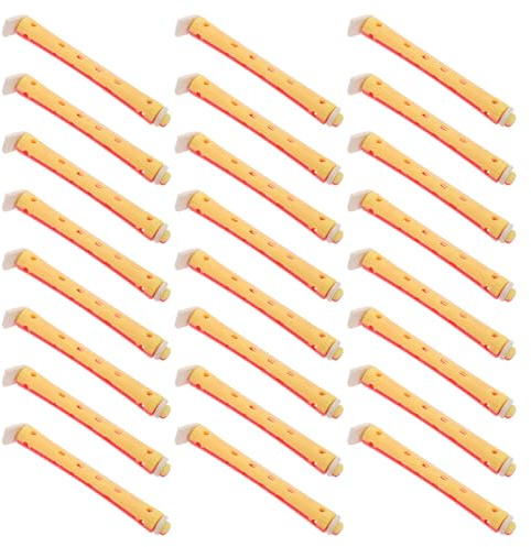 HAKIDZEL Juego de 24 Varillas para Permanente de Cabello Ondas Frías, de Plástico Práctico y Distribución Uniforme de Calor para Uso en Salón Casa