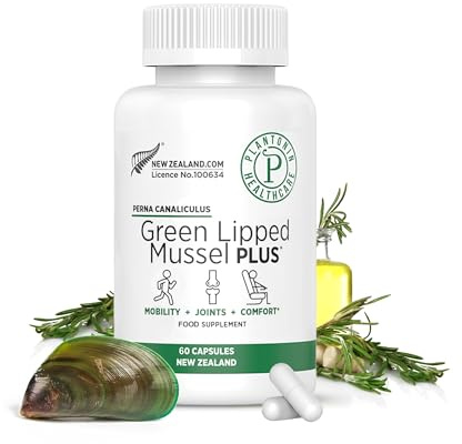 Green Lipped Mussel 19000mg High Strength Omega 3 Capsules - Natural New Zealand Green Lipped Mussel Powder | Joint Supplement | Supports Alleviate Joint Pains, Non-GMO & Gluten-Free | 60 Capsules