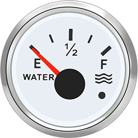 KAOLALI Vattennivåindikator, vattennivåmätare för 0–190 ohm vattensensor (vit)