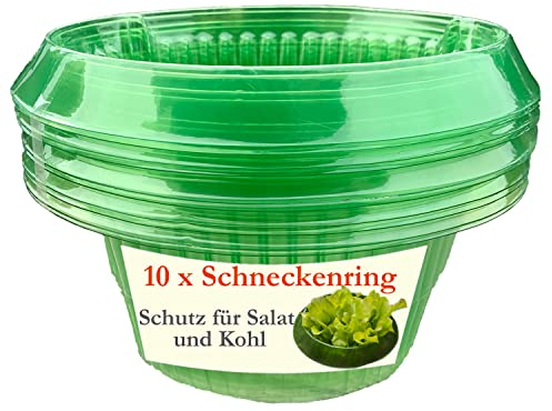 KRONLY 10 Stück XL Schneckenschutzring - natürlicher Schneckenschutz für Salat und Kohl