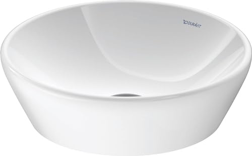 Duravit Aufsatzwaschtisch D-Neo d 40cm, o. HL, ÜL, Hahnlochbank, weiß