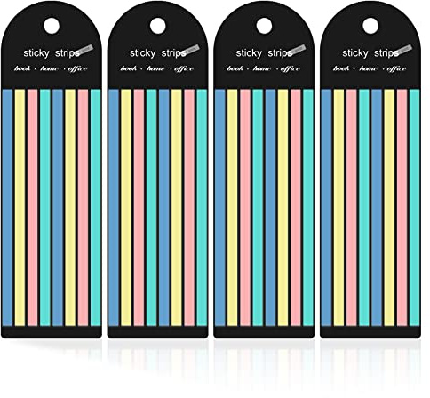 640st Highlighter-Tejp, Långa Sidflikar Överstrykningsremsor Långa Sidmarkörer Sticky Indexflikar för Att Kommentera Böcker Indexanteckning Minne Kontor Skola (Macaron-Färg)
