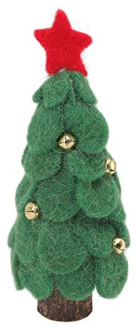 Sapin de Noël en Feutre de Laine de Sapin, Mini Sapin de Noël de Table, Arbre de Noël, Bureau de Bricolage pour Sapin de Noël en Bois, Petites Décorations d'arbre de Noël, pour Fenêtre(Vert)