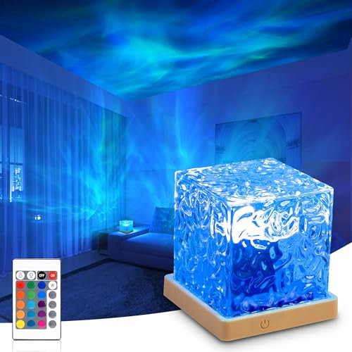 ACICILI Lux Ocean Lampe, 3D Wave Lamp mit 16 Farben 30 Beleuchtungsmodi, Polarlicht Lampe Lichtprojektor mit Fernbedienung, Sternenhimmel Projektor für Erwachsene Kinder Deko