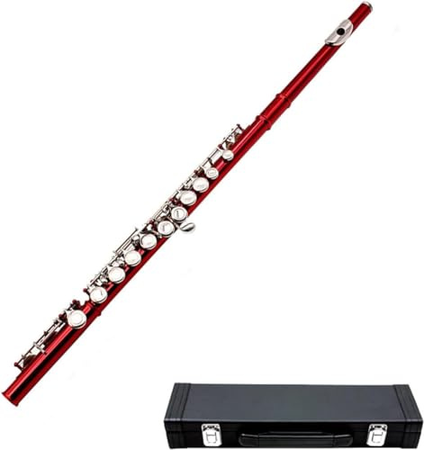 LABLADUO Flöjt, flöjter musikinstrument förnicklat C flöjt 16-håls flöjt professionell vindinstrument nybörjare student flöjt