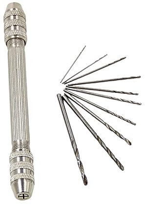 SHINEOFI 1Stücke Handbohrer Set Mini Bohrwerkzeuge für Holzarbeiten mit Kleinen Bohrern für Modellbau und Bastelprojekte Langlebig Gefertigt Einfacher Halt