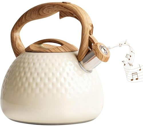 3L Whistling Kettle for Stove Top,Large Capacity Stainless Steel Tea Kettle