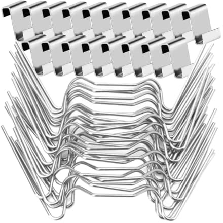 BESTonZON Abrazadera de Fijación de Vidrio Tipo W de Acero Inoxidable para Invernaderos Clips para Paneles de Vidrio Accesorios para Reparaciones del Hogar Paquete de Unidades