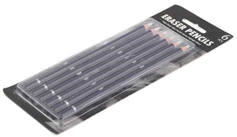 Fabater Stylo Gomme en Bois de qualité Supérieure, Facile à Effacer, Prise en Main Confortable, Idéal pour les Amis, Lot de 6