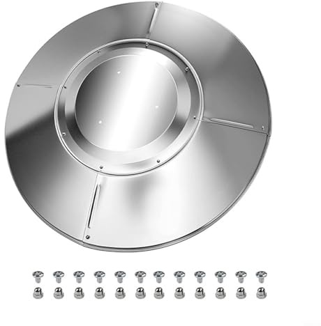 Tidgel Aluminium-Terrassenheizer-Reflektor-Schild, für Regenschirm-förmige vertikale Gasheizungen, wärmereflektierende Kuppel-Ersatz, Terrassenheizer-Reflektorschild (4 + 1)