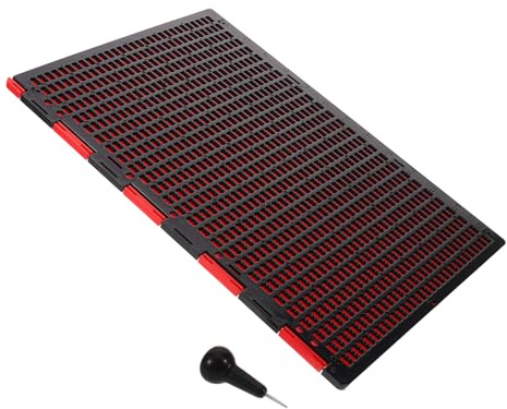 SOIMISS Kit Scrittura Braille Lavagna Plastica Spessa 27 Righe 30 Celle e Penna Nera per Apprendimento Non Vedenti Uso Scolastico e Domiciliare