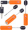 OW-Travel TSA Approved Luggage Locks Suitcase Locks with Keys (4 Pack Orange) Flexible Cable Travel Padlock Bag Small Padlock. Luggage Padlocks for Suitcases. Mini Wire TSA Suitcase Padlocks with Keys