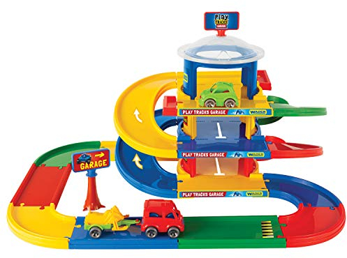 Play Tracks Garage auf drei Ebenen mit drei Fahrzeugen und 4,6 m Spielstraße, ab 12 Monaten
