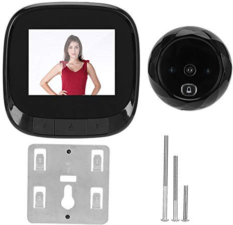 Estink Timbre electrónico de Alta definición de 2,4 Pulgadas, Mirilla para cámara Digital electrónica, Pantalla LCD ultrabrillante de 2,4 Pulgadas, fácil de Instalar, ángulo Ultra Amplio