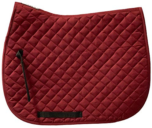 ASTILE EQUESTRIAN SADDLE PADS GENERAL PURPOSE SADDLE PADS NUMNAH QUILTED (COB/FULL, BURGUNDY)