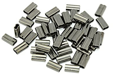 Angeln Klemmhülsen,Kupfer Crimpschlaufe, Doppel Quetschhülsen,Angelschnur Tube,200 Stück 1,2mm, 0,8mm Kupfer Crimpring,Angelschnur Unter 1,2mm Kann Hindurchgehen,für Crimpen,Zwingen-Angelschnur