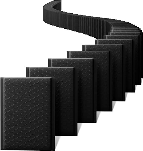 Metronic Bubble Mailer 4x8 Inch 100 Pack Usable Size 4x7 Small Bubble Mailers Black Padded Envelope Self-Seal, Cushioning Padded Mailers for Gifts, Small Items, Makeup Supplies