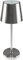 ChiliTec Tischleuchte Akku Dimmbar 30cm USB aufladbar Led Tischlampe Innen Aussen IP44 Licht Warmweiß Touch Schalter Silber
