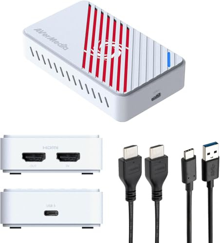 AVerMedia GC553Pro Live Gamer Ultra S White – 4K HDMI Capture Card, USB-Game-Grabber mit Ultra-niedriger Latenz für Streaming & Aufnahme auf PS5, Xbox, Switch 2, PC, kompatibel mit Windows 11 & macOS