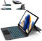 ROOFEI Samsung Galaxy Tab A8 Hülle mit Tastatur QWERTZ - 7-Farbige Beleuchtung mit Trackpad, All-in-one mit Stifthalter 10,5' 2021/2022 SM-X200/X205/X207