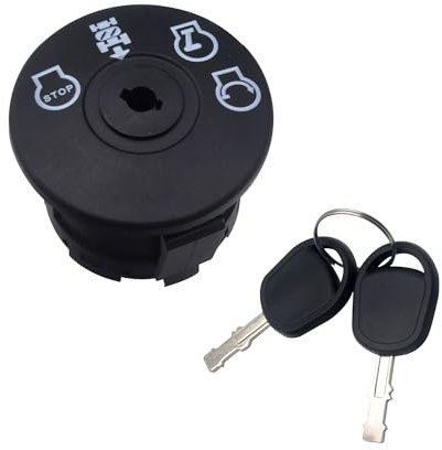 Commutateur d'Allumage, Commutateur d'Allumage de Démarrage, Interrupteur Tondeuse Electrique Gazon, Avec 2 clés, Pour AYP, Craftsman, Delta, 532193350, 193350, 6900-49P1