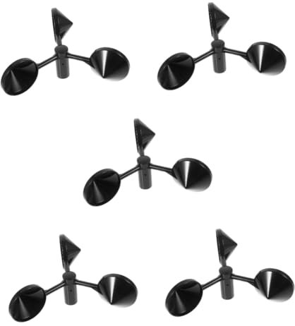 Gogogmee 5St Anemometer-Windbecher Windgeschwindigkeitsmesser Cup Indikator Windanzeige Werkzeug zur Windmessung Messgerät wetterstation swor Windmesser Werkzeug Windmesssensor Abs Black