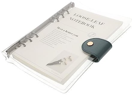 LALAFINA Nachfüllbares Ringbuch Mit Transparentem Pvc-cover Lose Mit Horizontalen Linien Abnehmbares Notizblock Planung Journal Und Zeitmanagement Praktisches Planungszubehör