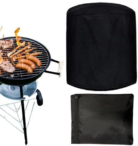 Funda para ahumadero | Tejido Oxford 210D, Funda de barbacoa exterior resistente a los rayos UV y resistente con cordón para interior, terraza, camping