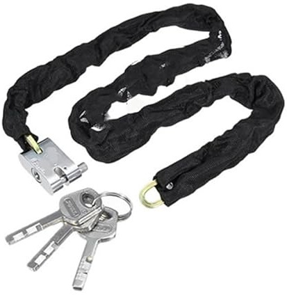 Qimopi Antivol Chaîne Antivol pour Vélo Moto Scooter Acier Trempé avec Manchon Tissu (65 cm)