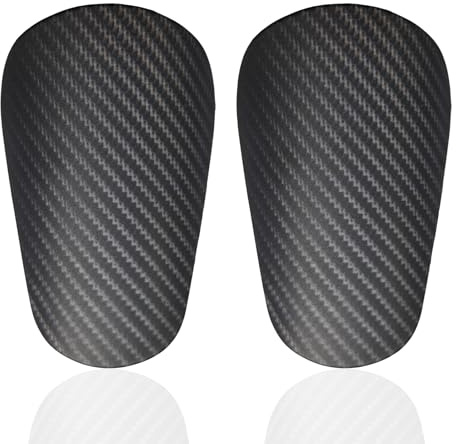 Mini Protege Tibia Foot 2 Pièces Noir Petits Protège-Tibias de Football Plaques de Tibia pour Enfants, Jeunes, Garçons et Filles, 10 x 6 cm