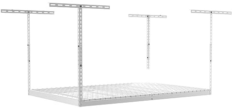 SafeRacks 4x6 Overhead Garage Storage Rack - Heavy Duty Steel Ceiling Mount Storage Shelves with 500 lb Capacity - Adjustable, Garage Overhead Storage, 18-33 2 Pack
