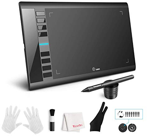 UGEE M708 Drawing Tablet,10x6in 3D Digital Graphics Tablet with 8192 Level Battery-free Tilt Pen,8 Hot Keys,Art Design Creation Tablet for PC with Windows 11/10/8/7,Mac OS 10.10 or above,Chromebook