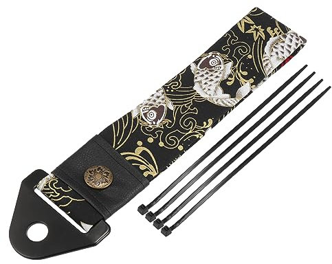 X AUTOHAUX 1 Set Car Tow Strap for Decorative Trailer Belt Carp Pattern Black