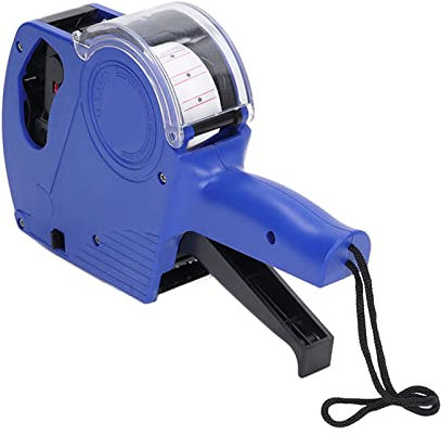Rotes 8-stelliges Preisauszeichnungs-Kit Etiketten Aufkleber Preis-Etiketten Manuelle Etikettiermaschine Preisauszeichnungswerkzeug mit Ersatztinte[Blau]