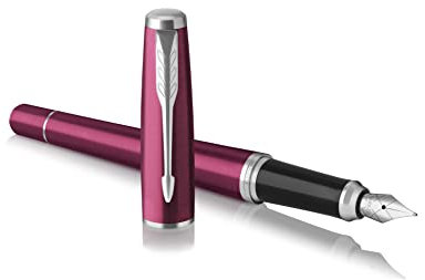 Parker Urban Premium Fountain Pen | Vibrant Magenta with Chrome Trim | Fine Nib | Black Ink | Gift Boxed
