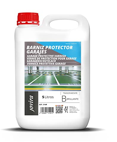 JOVIRA PINTURAS 5 L - Barniz Protector para Suelos, Garaje, Pavimentos, Pistas deportivas al Agua. Protege y decora pavimentos de hormigón. (5 Litros) H-2