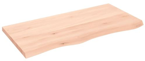 vidaXL Piano per Tavolo 100x50x(2-4) cm in Rovere Massello Non Trattato
