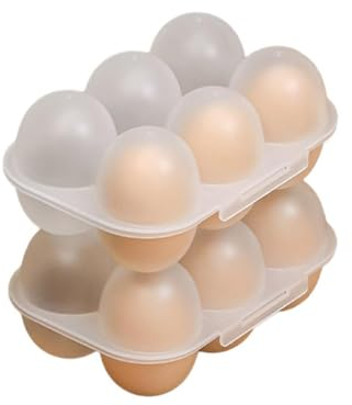 Scatola Porta Uova da Campeggio Portatile - Contenitore Trasparente 6 Scomparti per Uso all'Aperto Durevole