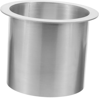 JOINPAYA Trappe À Déchets Intégrée En Acier Inoxydable Ronde Pour Plan De Travail - Oeillet De Poubelle Pratique 20X20X10Cm Pour Cuisine Et Maison