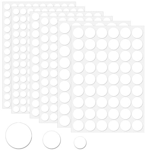 Schraubenabdeckung Weiss 580 Stück Chraubenabdeckung Selbstklebend, Schraubenloch Aufkleber Ø 12/15/21mm, Schrauben Abdeckkappen Weiß für Schreibtische Wandschränke Schrauben