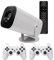 THUCHENYUC Proyector De Videojuegos, Proyector De Juegos Retro HD 4k/1080P con 2 Controladores Inalámbricos con Más De 36.000 Juegos Clásicos Y Modernos Entretenimiento Familiar Navideño Esencial