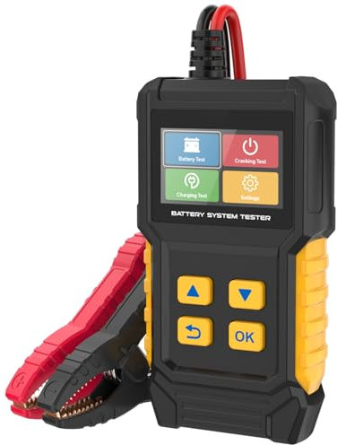 Car Battery Tester 12V 24V Load Tester 30-2000 CCA Automotive Alternator Digital Battery Analyzer Charging Cranking System Tester for Truck Marine Motorcycle SUV Boat